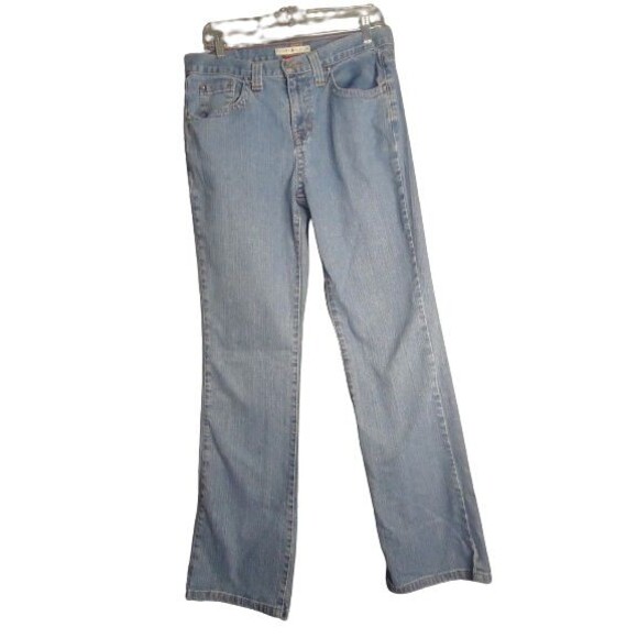 Tommy Hilfiger Stretch Hipster Bootcut Jeans Womens Size 12 Light Wash Denim - Picture 1 of 8